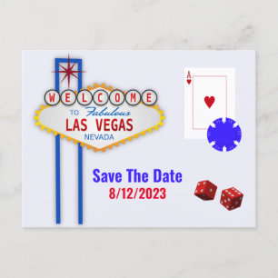 Las Vegas Bröllop spara datum Vykort