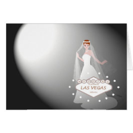 Las Vegas Bröllop "Spotlight on the Bride"Card Hälsningskort
