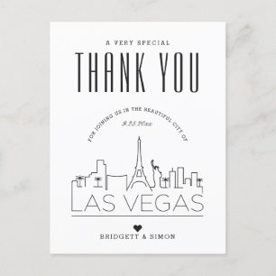 Las Vegas Bröllop Tack för att du kom! vykort