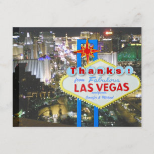 Las Vegas bröllop tack foto kort