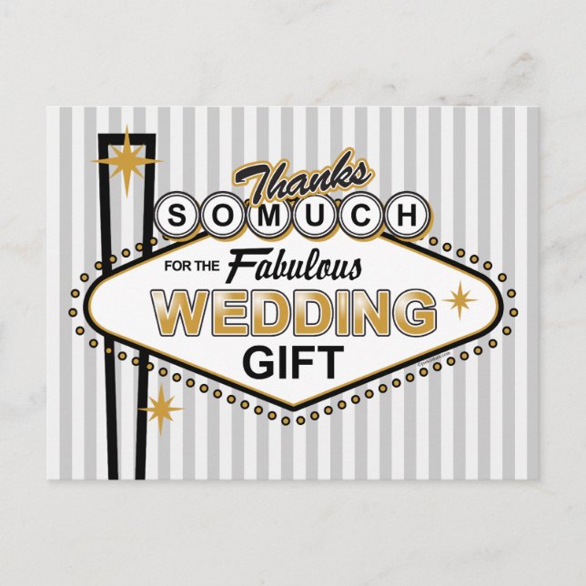 Las Vegas Bröllop Tack vykort (Framsida)