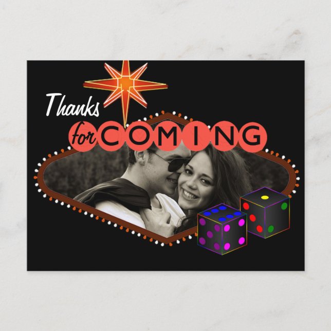 Las Vegas Bröllop Tack Vykort (Framsida)