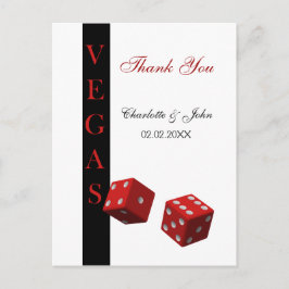 Las Vegas bröllop tackkort Vykort