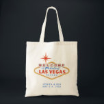 Las Vegas Bröllop Welcome Tote Tygkasse<br><div class="desc">Få redot till en minnesvärd Las Vegas bröllop med anpassadets bröllop välkomna väska! Det är perfektens gåva till att gästerna faktiskt vill ha behålla.</div>