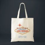 Las Vegas Bröllop Welcome Tote Tygkasse<br><div class="desc">Få redot till en minnesvärd Las Vegas bröllop med anpassadets bröllop välkomna väska! Det är perfektens gåva till att gästerna faktiskt vill ha behålla.</div>