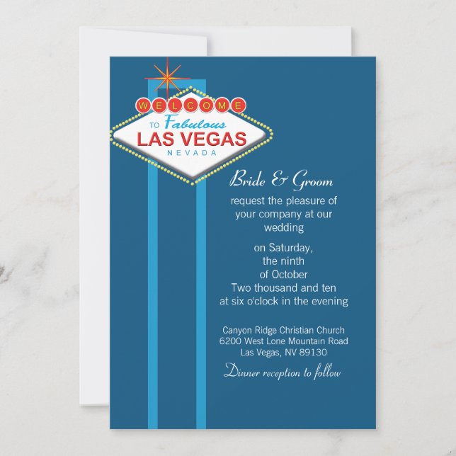 Las Vegas bröllopinbjudan Inbjudningar (Framsida)