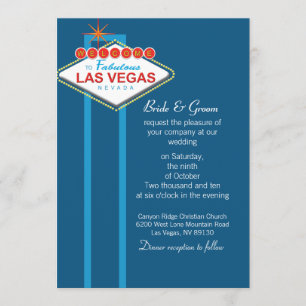 Las Vegas bröllopinbjudan Inbjudningar