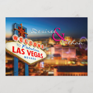 Las Vegas bröllopinbjudan Inbjudningar