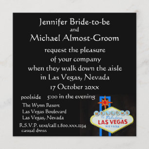 Las Vegas bröllopinbjudan Inbjudningar