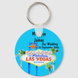 Las Vegas bröllopinbjudan Nyckelring