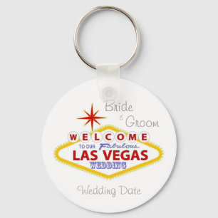 Las Vegas bröllopminnessak Keychain Nyckelring