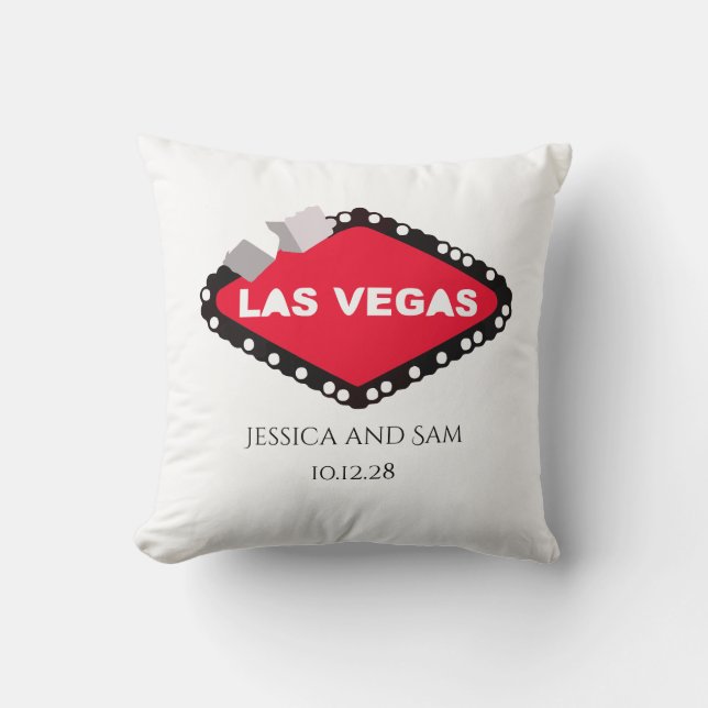 Las Vegas Bröllops Kudde  (Framsida)
