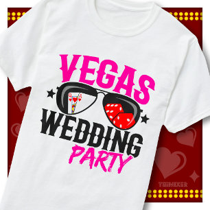 Las Vegas Bröllopsfest Casino Solglasögon Matchand T Shirt