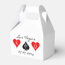 Las Vegas bröllopsgåva låda med monogram färger Presentaskar
