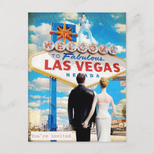 Las Vegas bröllopsinbjudan Inbjudan Vykort