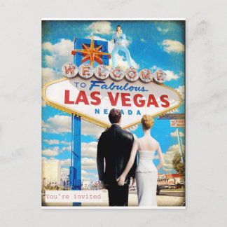 Las Vegas bröllopsinbjudan Inbjudan Vykort