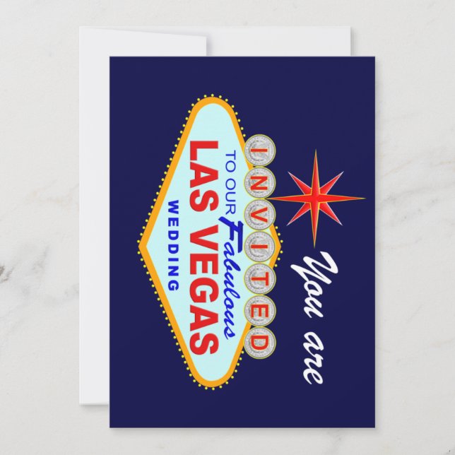 Las Vegas bröllopsinbjudan Inbjudningar (Framsida)