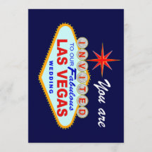 Las Vegas bröllopsinbjudan