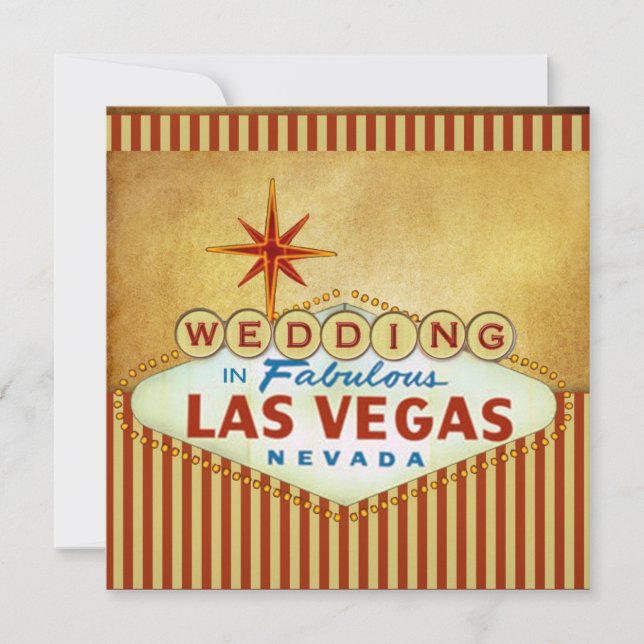 Las Vegas bröllopsinbjudan Inbjudningar (Framsida)