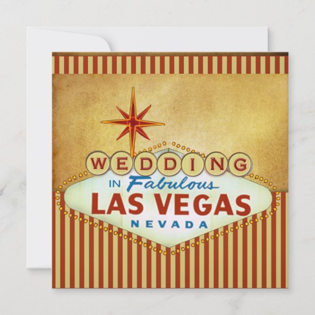 Las Vegas bröllopsinbjudan Inbjudningar (Framsida)