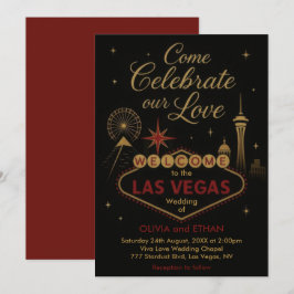 Las Vegas bröllopsinbjudan Inbjudningar