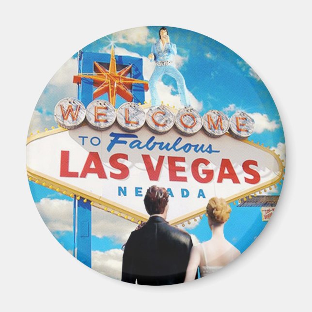 Las Vegas bröllopsinbjudan Magnet (Framsidan)