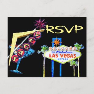 Las Vegas bröllopsinbjudan OSA Inbjudan Vykort