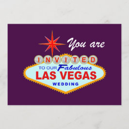 Las Vegas bröllopsinbjudan PURPLE Inbjudningar