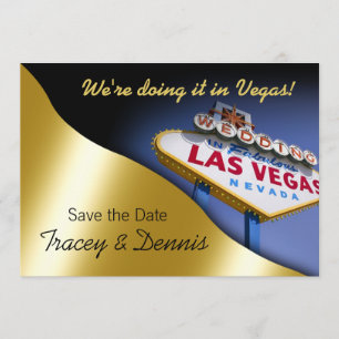 Las Vegas Bröllopsinbjudan Save the Date Inbjudningar