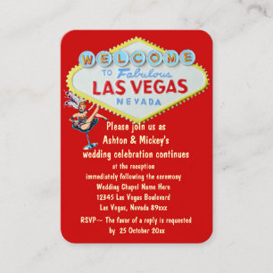 Las Vegas bröllopsinbjudan Tilläggskort