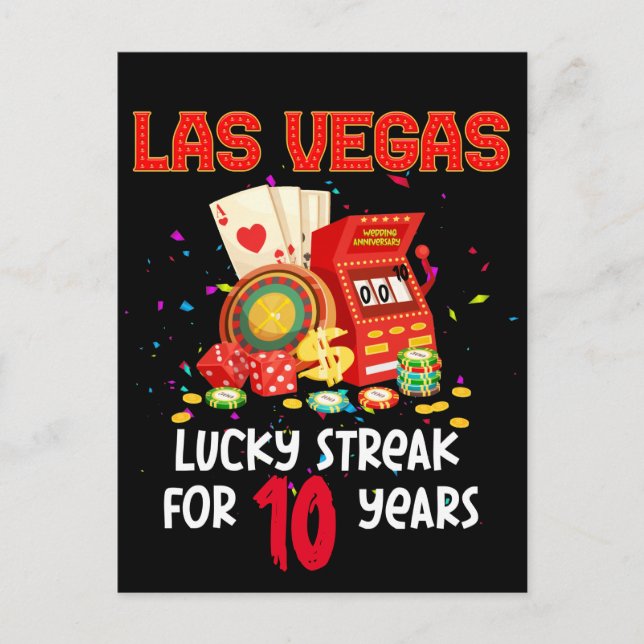 Las Vegas bröllopsjubileum Lucky Couple  Vykort (Framsida)
