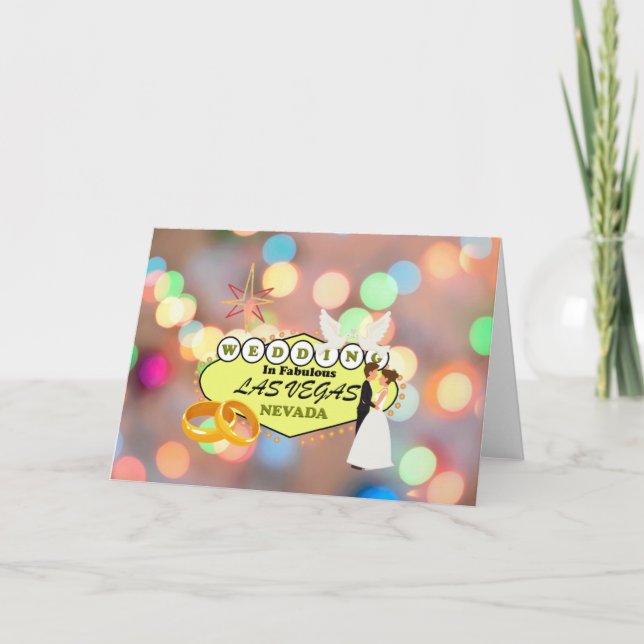 Las Vegas Bröllopskort Meddelande (Framsida)