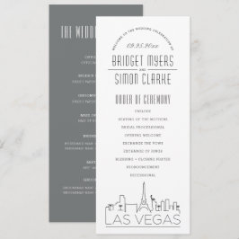 Las Vegas | Bröllopsprogrammet Modern deco Inbjudningar