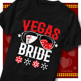 Las Vegas Brud Casino Tärningar Möhippa T Shirt
