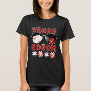 Las Vegas Brudgum Bröllodskjorta Svävning Bröllops T Shirt