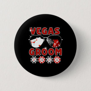 Las Vegas Brudgum T-shirt Svärmannafest Sagtjej Br Knapp