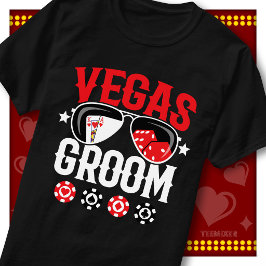 Las Vegas Brudgumme Sällskapsresa Casino Chips Kor T Shirt