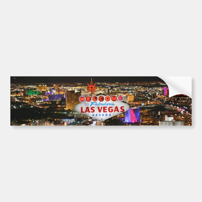 Las Vegas Bumper Sticker Bildekal (Framsidan)