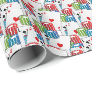 Las Vegas Casino Blackjack-kort och Chip Presentpapper