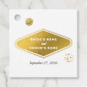 Las Vegas Casino Destination Wedding Guld Gåvor Etiketter