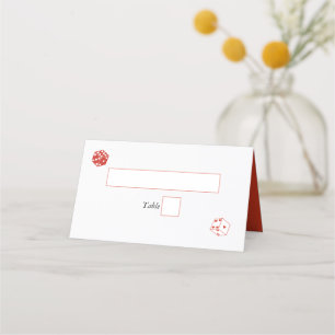 Las Vegas Casino Destination Wedding Red Placeringskort