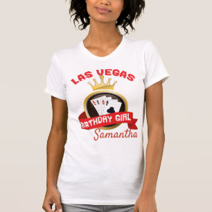 Las Vegas Casino Födelsedagsfest Anpassningsbar T Shirt