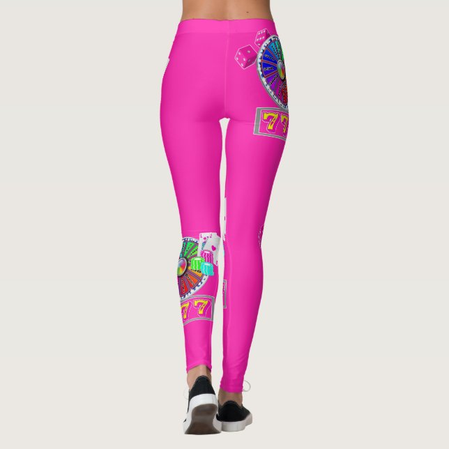Las Vegas Casino-kort Chip 7's och Wheel Leggings (Baksida)