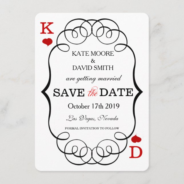 Las Vegas Casino Modern Chic Photo Spara datum Spara Datumet (Framsida)