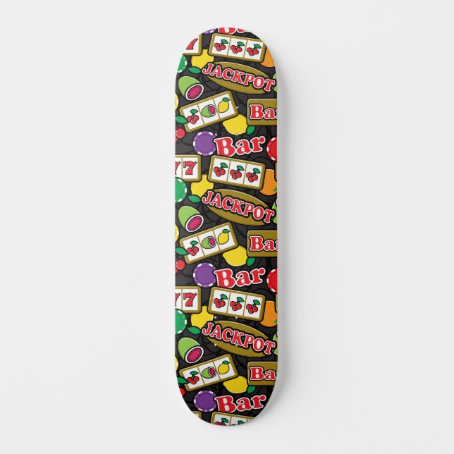 Las Vegas Casino Mönster Mini Skateboard Bräda 18,5 Cm (Framsida)
