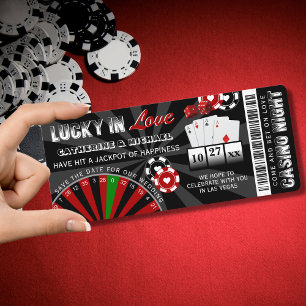 Las Vegas Casino Night Poker Party Bröllop Spara Datumet