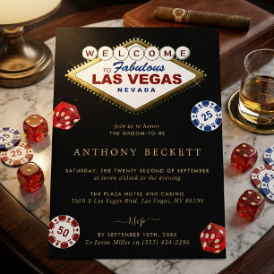 Las Vegas Casino Night Svärmannafest Inbjudningar