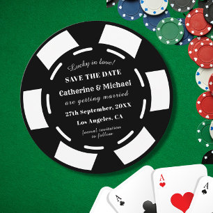 Las Vegas Casino Poker Chip Bröllop spara datum Datumet