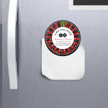 Las Vegas Casino Roulette Wheel sparar datumet Magnet<br><div class="desc">Las Vegas är känt för sin glamorösa och extravaganta livsstil, och vilket bättre sätt att fånga dess innersta väsen än att införliva den i ett bröllop-tema? Ett populärt val bland Las Vegas kasino-temat bröllop är en roulettejpkonstruktion. Rullhjulet är inte bara en symbol för tur och förmögenhet, utan också en snyggt-...</div>