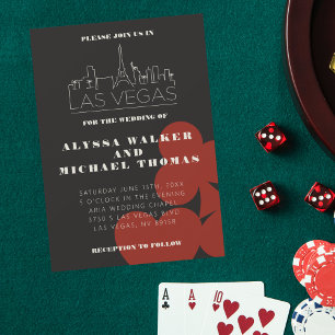 Las Vegas Casino Skyline bröllopsinbjudan Inbjudningar